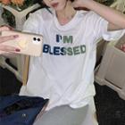 Short-sleeve Lettering Short-sleeve T-shirt