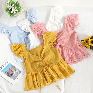 Lace Drawstring Top