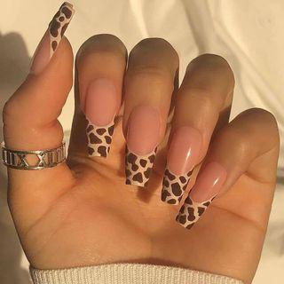 Leopard Print Art False Nail Bal010 - One Size