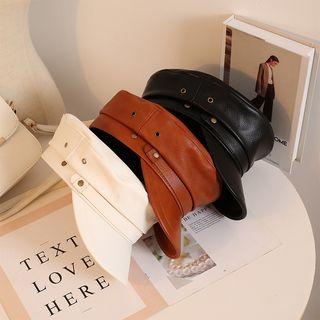 Pu Leather British Retro Navy Hat