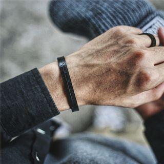 Alloy Ruler Open Bangle Rose Gold - One Size