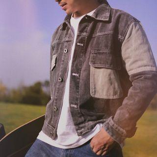 Two-tone Panel Denim Jacket