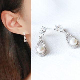 Faux Pearl Waterdrop Earring
