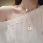Coin Pendant Necklace Rose Gold - One Size