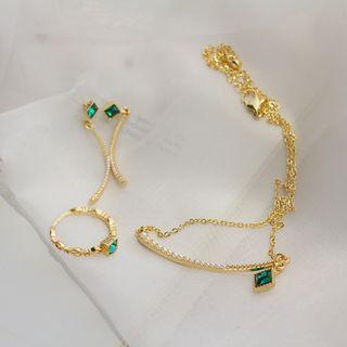 Rhinestone Ring / Dangle Earring / Necklace