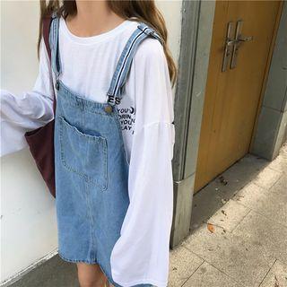 Loose-fit Denim Jumper Skirt
