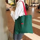 Cherry-detailed Canvas Tote Bag