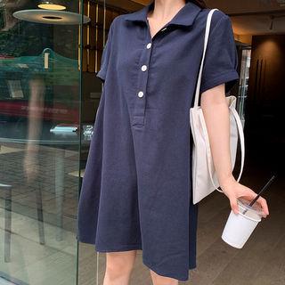 Boxy Cotton Polo Dress