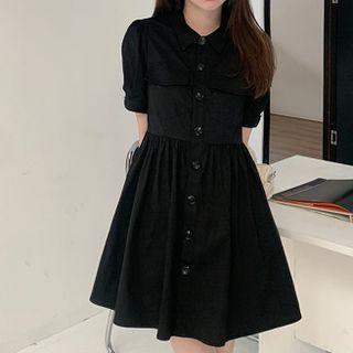 Short-sleeve Cargo A-line Dress