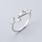 925 Sterling Silver Rhinestone Branches Ring S925 Silver - Silver - One Size