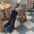 Ruffle-hem Glen-check Miniskirt