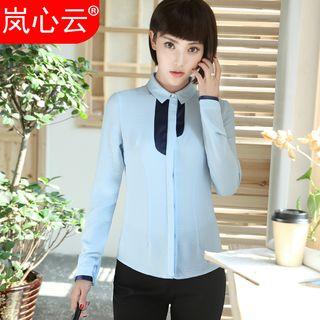 Two-tone Long-sleeve Shirt / Dress Pants