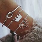 Set Of 3: Bracelet 01 - 10772 - Silver - One Size