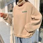 Long-sleeve Mock Two-piece High-neck Sweatshirt