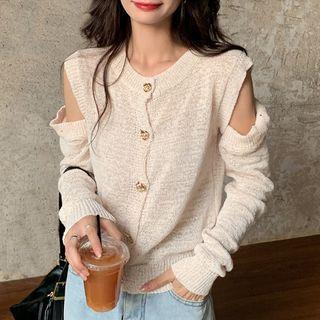 Detachable Sleeves Cardigan