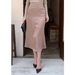 Satin A-line Maxi Skirt