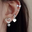 Bow Rhinestone / Cuff Earring / Heart Dangle Earring