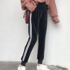 Velvet Sweatpants Black - One Size