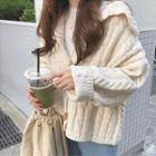 Toggle-button Cable Knit Cardigan