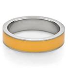 Orange Enamel Steel Ring
