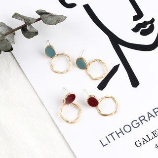 Retro Twisted Hoop Dangle Earring