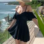 V-neck Sleeveless / Off-shoulder Swimdress