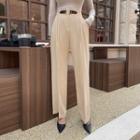 Toggle-detail Wide-leg Dress Pants