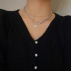 Chained Necklace 1 Pc - Silver - One Size