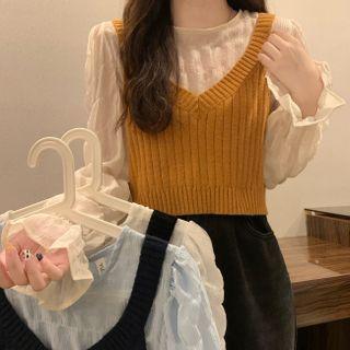 Bell-sleeve Blouse / Camisole Top