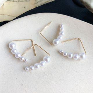 Faux Pearl Dangle Earring 01 - 1 Pair - Earring - One Size