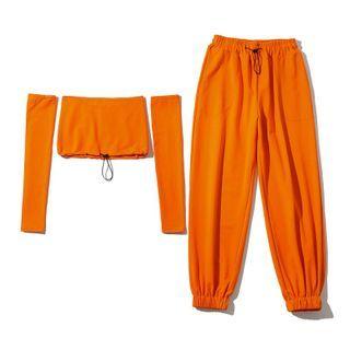 Set: Harem Pants + Tube Top + Arm Sleeves