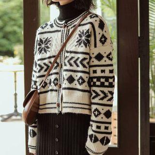 Snowflake Print Cardigan