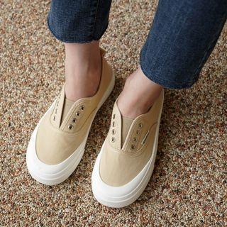 Band-trim Canvas Sneakers