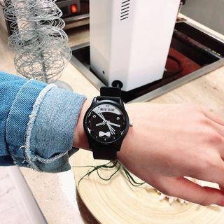 Cat Print Silicone Strap Watch