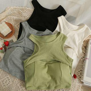 Details Mock Two-piece Sports Tank Top