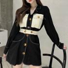 Two-tone Shirt Dress