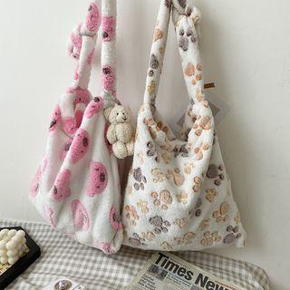Cartoon Print Fluffy Crossbody Bag