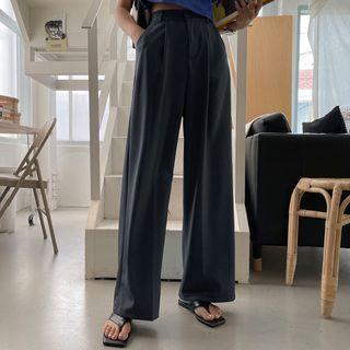 Pintuck Wide Dress Pants