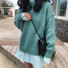 Long Sleeves Shirt / Round Neck Knit Sweater