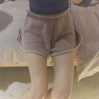 Cuffed Knit Shorts