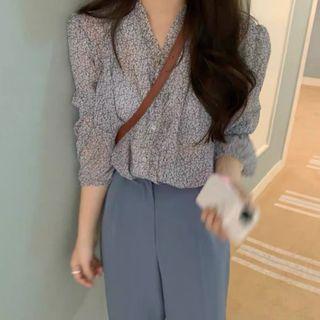 Floral Blouse / Dress Pants