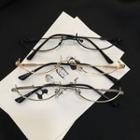 Oval Half Metal Frame Eyeglasses