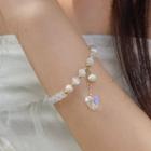 Faux Pearl Bracelet 1 Pc - Off-white - One Size
