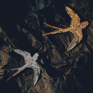 Bird Stainless Steel Brooch