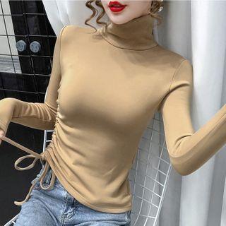 Turtleneck Drawstring T-shirt