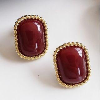 Sterling Silver Gemstone Stud Earring / Clip-on Earring