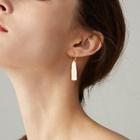 Alloy Dangle Earring 1 Pair - White & Gold - One Size
