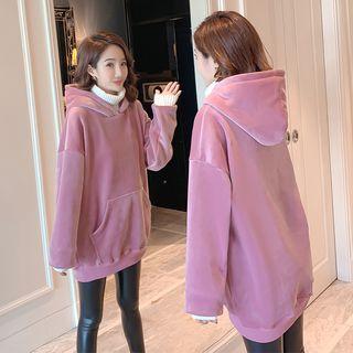 Turtleneck Velvet Hoodie