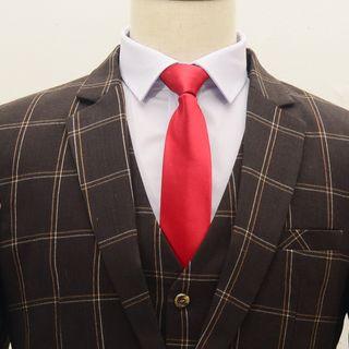 Pre-tied Neck Tie (7cm) Red - One Size