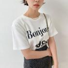 Bonjour 1988 Letter T-shirt